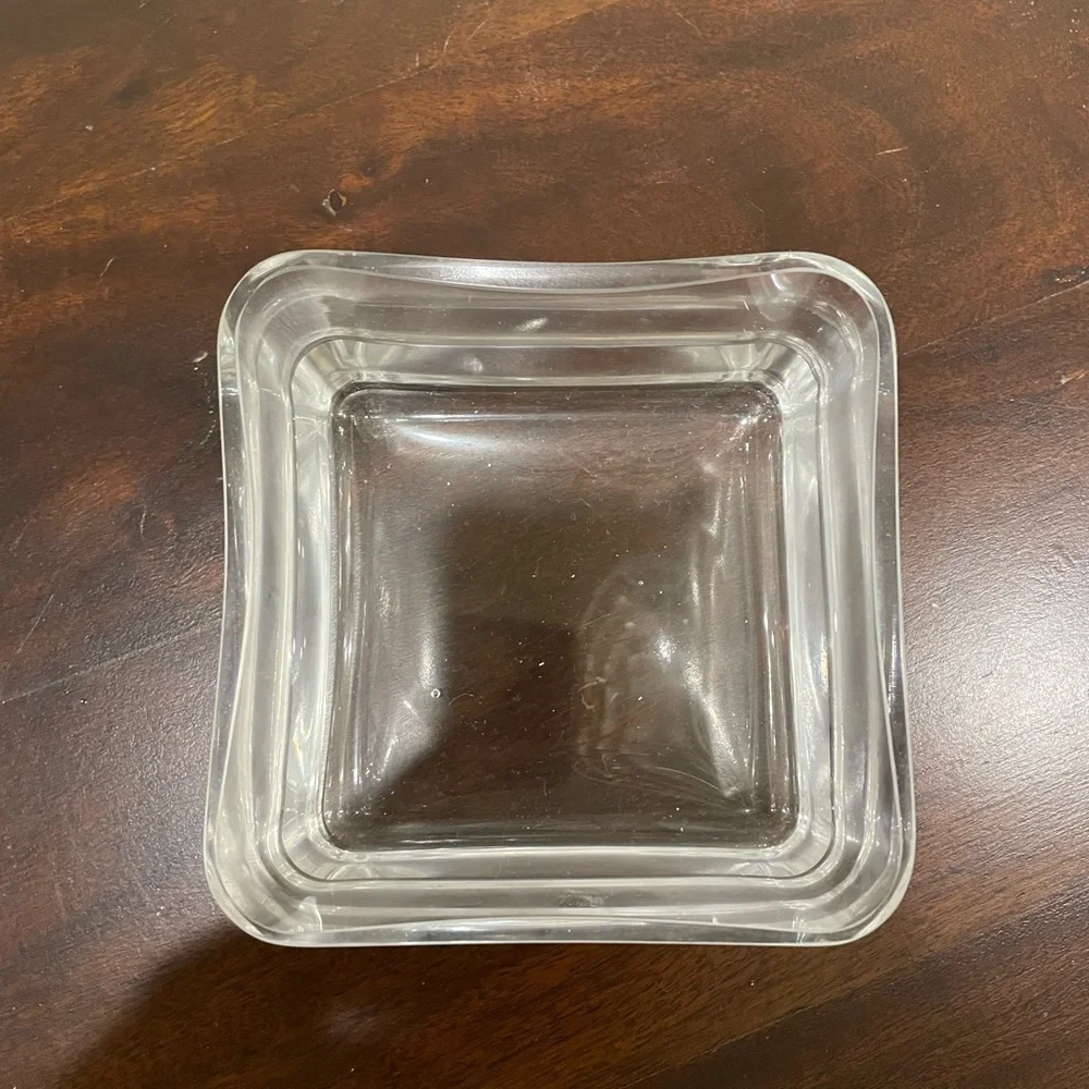 Crate & Barrel Crystal Square Barclay Bowl